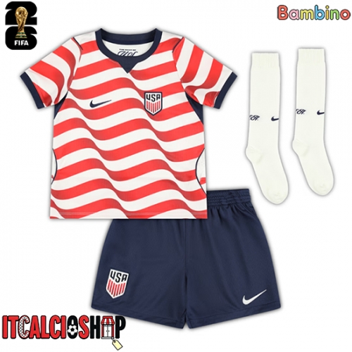 Stati Uniti Tyler Adams #4 Prima Maglia Bambino Mondiali 2026 Manica Corta (+ Pantaloni corti)
